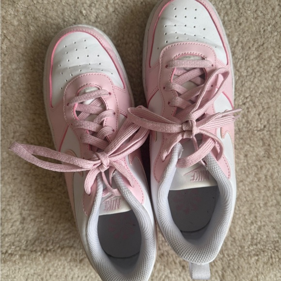 Pink and White Nike Low-Top Sneakers - Picture 2 of 2